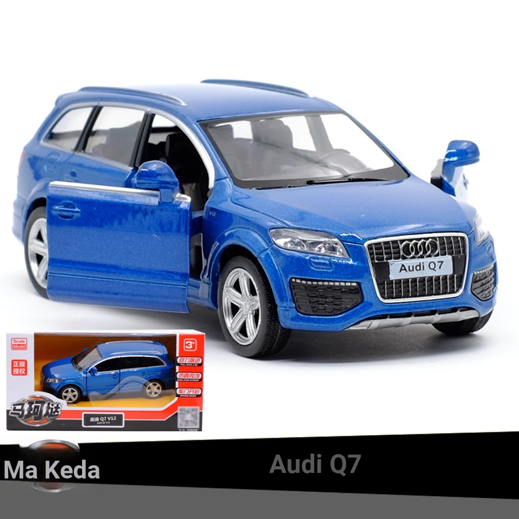 Yufeng RMZ AUDI Q7 Xe địa hình Hợp kim được ủy quyền Mẫu xe 1: 36 Kéo lại Cửa mở Bé trai Trẻ em Đồ chơi hợp kim Bộ sưu tập trang trí xe hơi Đồ trang trí