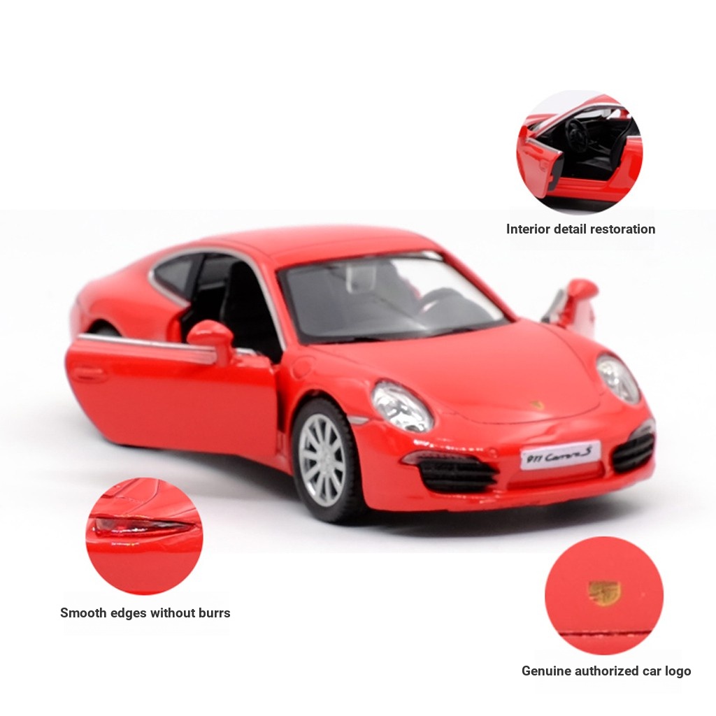 Yufeng RMZ Porsche 911 Xe Thể Thao Hợp Kim Được Ủy Quyền Xe Ô Tô Mẫu 1: 36 Kéo Lại Mở Cửa Bé Trai Trẻ Em Đồ Chơi Hợp Kim Trang Trí Xe Bộ Sưu Tập Đồ Trang Trí