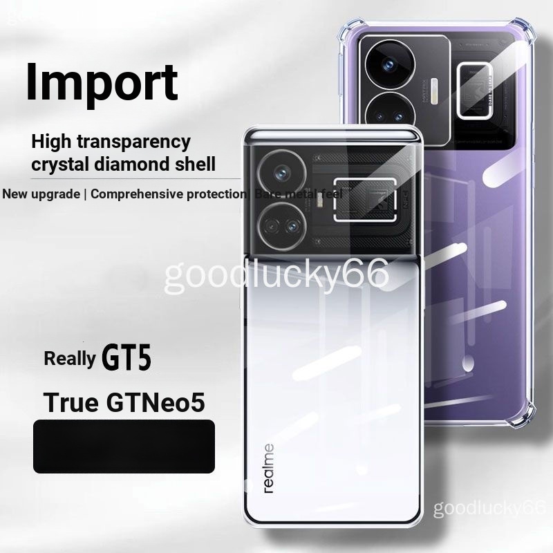 Ốp điện thoại realme GT5 realme GT5 realme GT5 Lens Bao gồm tất cả siêu mỏng Túi khí trong suốt chống sốc Vỏ mềm Vỏ bảo vệ