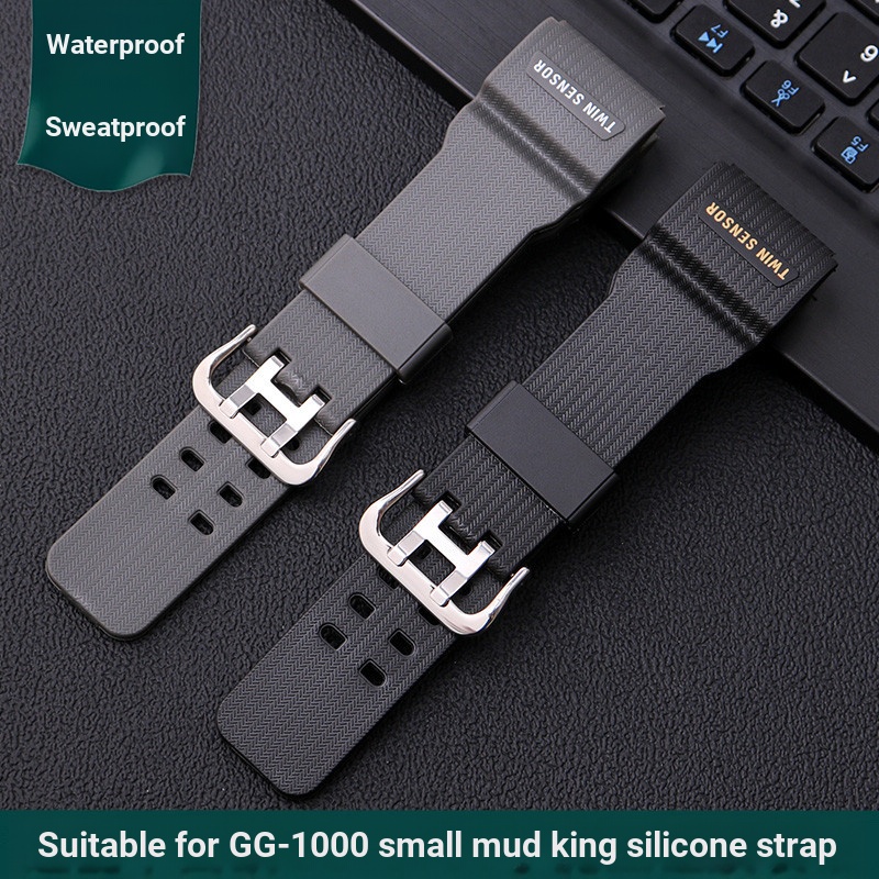 Thích hợp cho dây đeo đồng hồ chống sốc Casio Nam Silicone Mud King GG-1000 / GWG-100 / GSG-100 Vòng tay