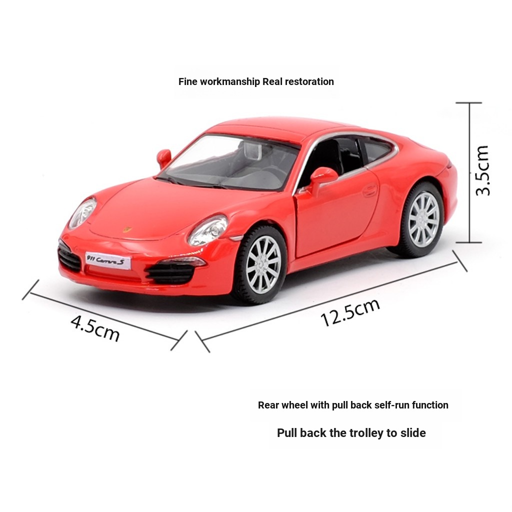 Yufeng RMZ Porsche 911 Xe Thể Thao Hợp Kim Được Ủy Quyền Xe Ô Tô Mẫu 1: 36 Kéo Lại Mở Cửa Bé Trai Trẻ Em Đồ Chơi Hợp Kim Trang Trí Xe Bộ Sưu Tập Đồ Trang Trí