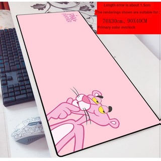 Pink Panther Girl Hoạt Hình Miếng Lót Chuột Quá Khổ Anime Văn Phòng Máy Tính Bàn Phím Pad Tùy Chỉnh