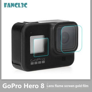 Thích hợp cho GoPRO Hero Black 8 Màn hình ống kính Phim cường lực Gopro8 Camera HD Phim cường lực Bảo vệ chống trầy xước Phim phía trước phía sau Phụ kiện Gopro8