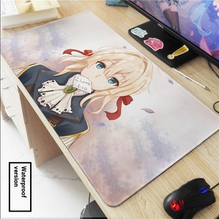 Violet Evergarden Miếng Lót Chuột Quá Khổ Wilit Hawkings Bàn Phím Miếng Lót Bàn Anime Hàng Hóa