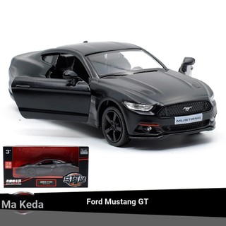 Yufeng RMZ Ford Mustang GT Cool Black Edition Xe thể thao được ủy quyền Mô hình xe hợp kim 1: 36 Kéo lại Cửa mở Bé trai Trẻ em Đồ chơi hợp kim Bộ sưu tập trang trí xe hơi Đồ trang trí