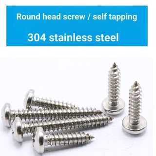 3172 > [M3 M3.5 M4 M4.2] Vít tự khai thác đầu tròn 304 bằng thép không gỉ / Vít tự khai thác đầu chảo
