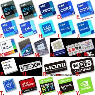 Core thế hệ thứ 12 i9 i5 i7 i5 i3 evo Notebook Máy tính để bàn Nhãn dán cpu