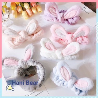 🍓Gấu Hani🍓Hàn Quốc Hàn Quốc Dễ Thương Mori Phong Cách Sang Trọng Thỏ Tai Bấm Tóc Dễ Thương Rửa Mặt Tóc Phụ Kiện Tóc