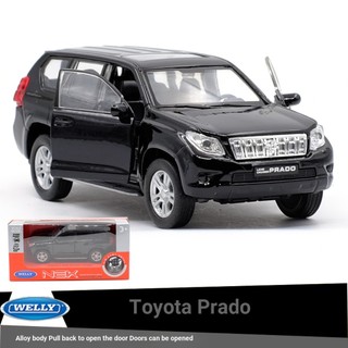 Willie WELLY Toyota Prado Off-Road Xe Hợp Kim Được Ủy Quyền Xe Ô Tô Mẫu 1: 36 Kéo Lại Mở Cửa Bé Trai Trẻ Em Đồ Chơi Hợp Kim Trang Trí Xe Bộ Sưu Tập Đồ Trang Trí