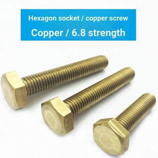 3055 > vít đồng đồng bu lông lục giác bên ngoài đồng vít lục giác bên ngoài m4 m5 m6 m8 100
