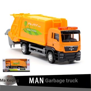Yufeng RMZ CITY Mann MAN Vận chuyển rác Hợp kim được ủy quyền Mẫu xe 1: 64 Bé trai Trẻ em Đồ chơi hợp kim trượt Bộ sưu tập trang trí xe hơi Đồ trang trí quà tặng