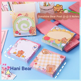 🍓Gấu Hani🍓Ins Phim Hoạt Hình Gấu Notepad Sinh Viên Văn Phòng Phẩm Ghi Chú n Lần Dán Cô Gái Dễ Thương Giấy Dán Ghi Chú