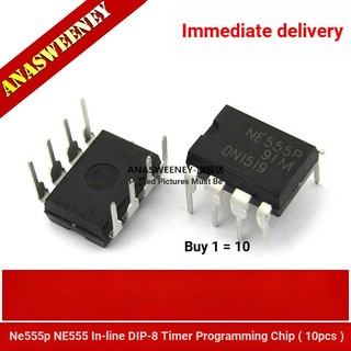 Chip IC dao động lập trình hẹn giờ DIP-8 trong dòng Ne555p NE555 (10 chiếc)
