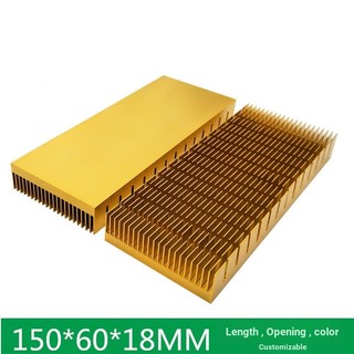 9939 > khối tản nhiệt nhôm tản nhiệt có rãnh vàng 150 18mm