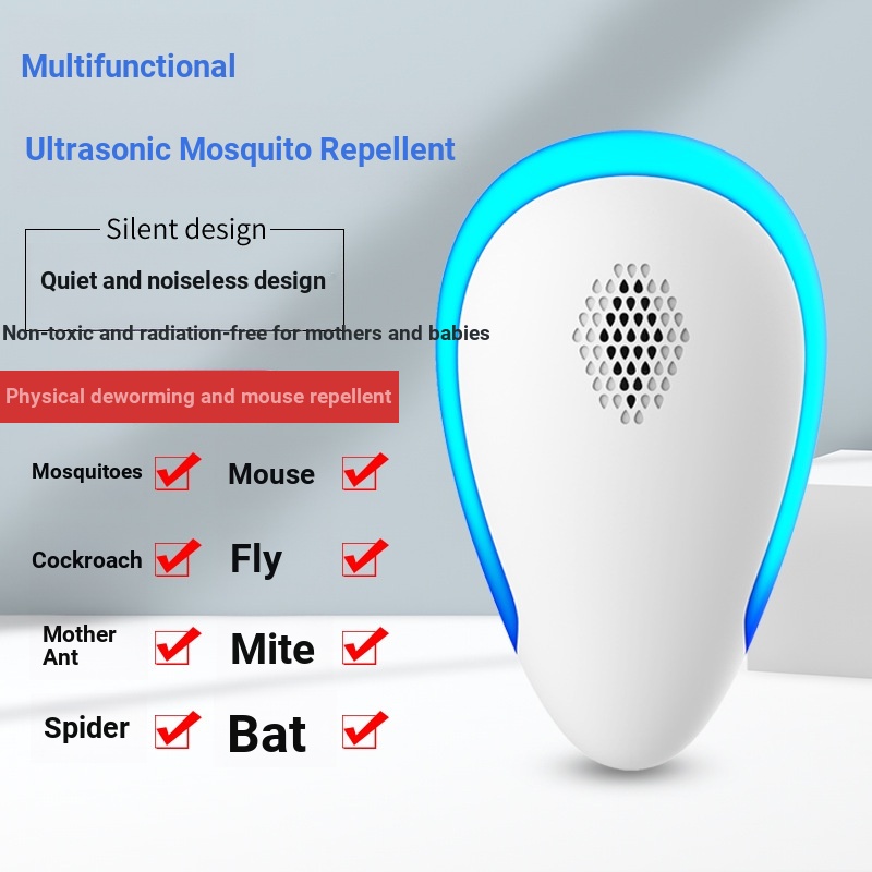 Siêu âm đuổi muỗi đuổi muỗi Tiết kiệm năng lượng Chip thông minh thân thiện với môi trường Thiết kế im lặng Thuốc đuổi côn trùng Thuốc đuổi muỗi điện tử Thuốc đuổi côn trùng