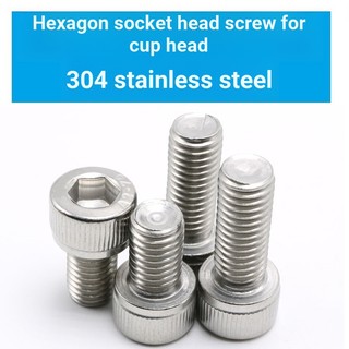 3228 > [M3 M4] Thép không gỉ 304 Đầu hình trụ Ổ cắm lục giác Vít Đầu cốc Bu lông / Vít M4 * 4-M4 * 70