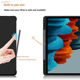 【現貨】平板周邊™♈┋三星平板galaxy tab s7保護套帶筆槽S7plus磁吸SM-t970/T975電腦外殼11