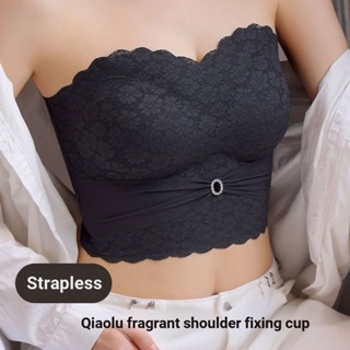 [Xia Mi] Pure Desire Quần lót quây cỡ lớn dành cho nữ Ngực lớn Ngực nhỏ Không có vòng thép Ngực nâng ngực ngực nâng ngực Áo ngực ống Áo ngực mùa hè Phong cách mỏng