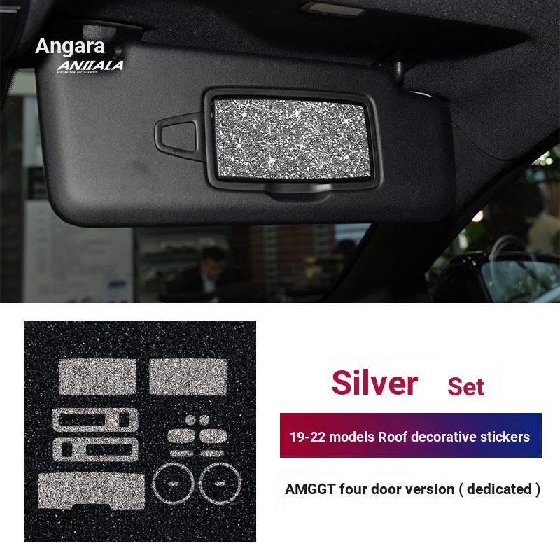 Thích hợp cho Mercedes-Benz 19-22 Mercedes-Benz Nội Thất Kim Cương AMG GT53 GT50 Trang Điểm Gương Bả