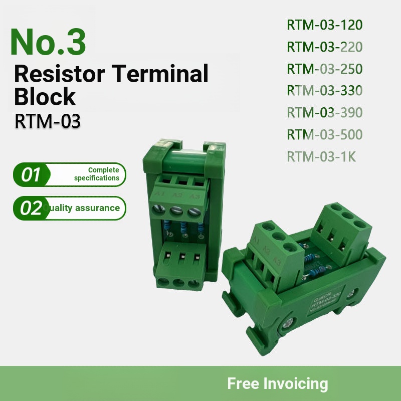Khối đầu cuối điện trở 120 ohm Khối đầu cuối kết nối điện trở 3 vòng 220 330 500