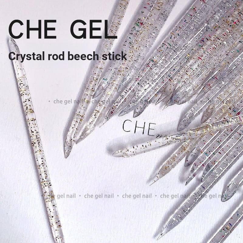 Dụng cụ làm móng tay Crystal Point Diamond Keo Removal Stick Dập nổi Beech Stick Point Flower Double