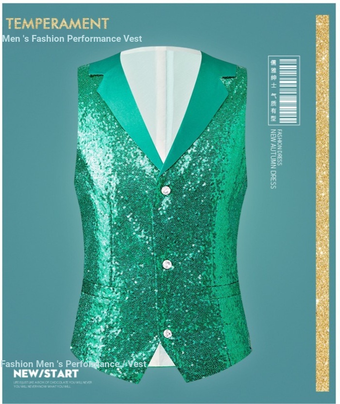 Nam Màu Sắc Nhỏ Đính Kim Sa Lấp Lánh Phù Hợp Với Cổ Áo Vest Chủ Nhà Ca Sĩ Sân Khấu Đầm Nhiều Màu Sắc