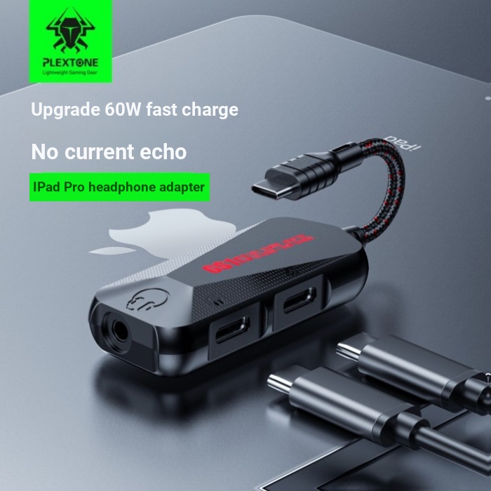PLEXTONE PLEXTONE GS1 Bộ Chuyển Đổi SB-C Type-C Sạc Nhanh 60w Ba Trong Một 3.5 Game Thẻ Âm Thanh Điệ