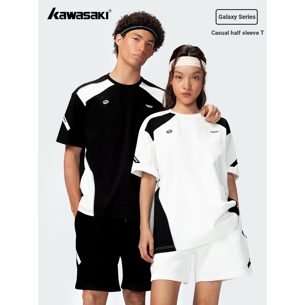Kawasaki Kawasaki Cầu Lông Áo Thể Thao Nam Nữ Rời Văn Hóa Áo Thun Tay Ngắn Thoáng Khí