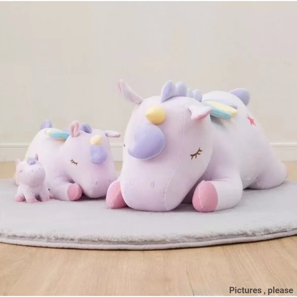 Happy Home ~ Yideli NITORI Hình Kỳ Lân Búp Bê Sang Trọng Đồ Chơi Sofa Gối Ngủ Búp Bê Thiên Thần Ngựa