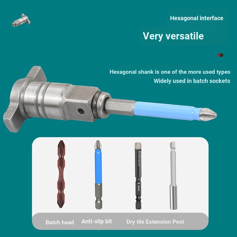 Đầu chuyển đổi cờ lê điện trục A.Square 1 / 2 đến 1 / 4 Đầu chuyển đổi Bit hình chữ T đa năng HMZZ