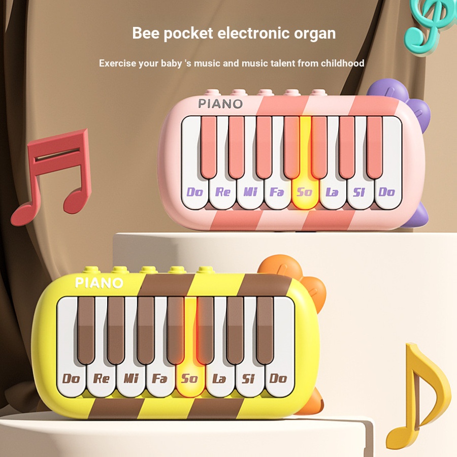 [Happy Persimmon] Đồ chơi bàn phím điện tử cho trẻ em Giáo dục mầm non bỏ túi Đàn Piano Mini chơi nh