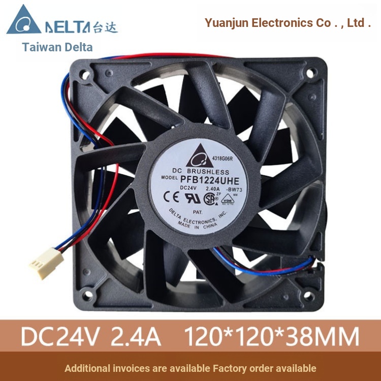 Quạt biến tần Delta 12cm PFB1224UHE-8F53 12038 24V 2.4A 12cm