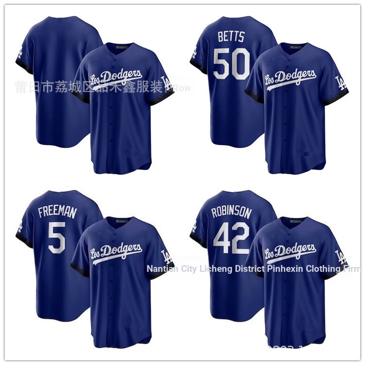 Dodgers Jersey Dodgers Đồng phục bóng chày 50 BETTS 5 34 Blue City Edition Jersey CCCZ