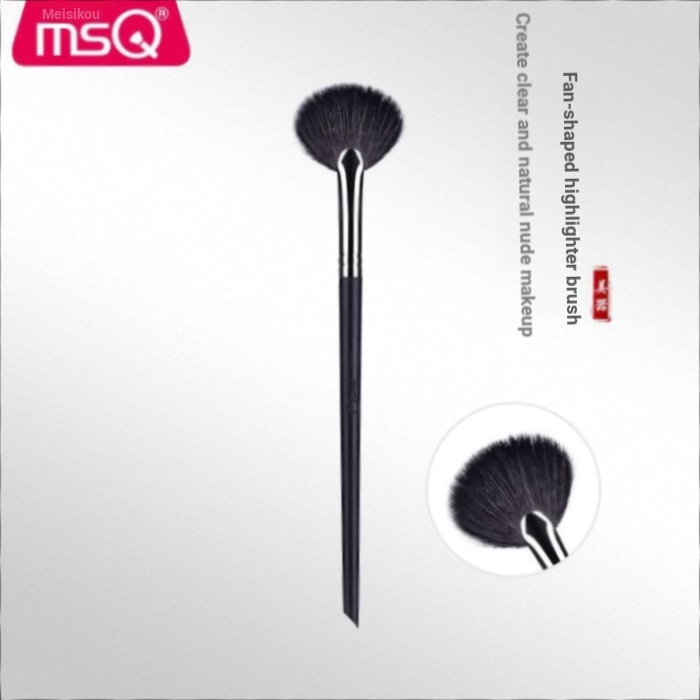 MSQ MSQ Ebony Series W01 Fan-Shaped Highlighter Brush Fine Light Front Wool Animal Hair One Pack Eye
