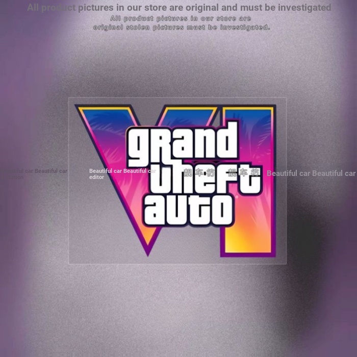 [Nhãn dán xe hơi sáng tạo] Logo GTA6 Nhãn dán xe hơi Logo GTA5 R Star Game Nhãn dán xe hơi Cửa sổ ta