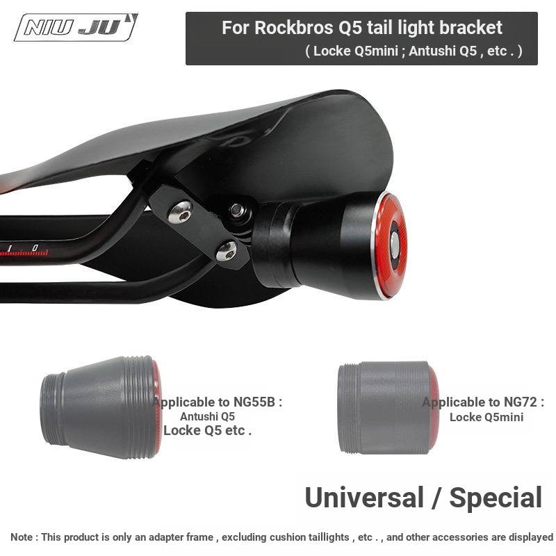 Thích hợp cho Rock Brothers ROCKBROS Q5 mini Tail Light Cushion Gopro Bracket Đệm Antos Q5