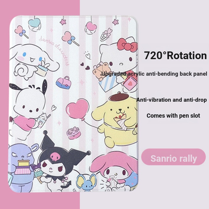 [Sanrio] Vỏ bảo vệ hoạt hình máy tính bảng iPad iPad thế hệ 10 / 11 Ipad dễ thương pro11 Ipad chống 