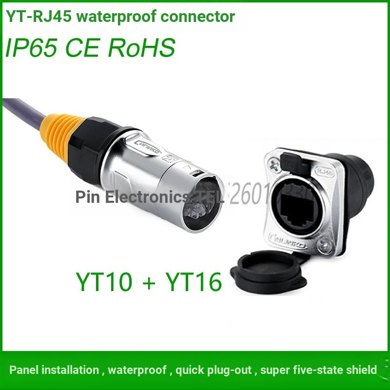Dreary3er CNLINKO Plug-In RJ45 Cáp mạng chống nước Nam Nữ Đầu 8P8C Đầu nối ổ cắm Ethernet công nghiệ