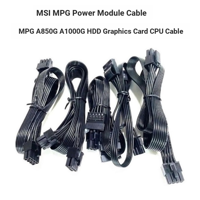 Mới MSI MSI MPG Mô Đun Nguồn Cáp MPG A850G A1000G PCIE5 Card Đồ Họa CPU Đĩa Cứng Cáp SATA