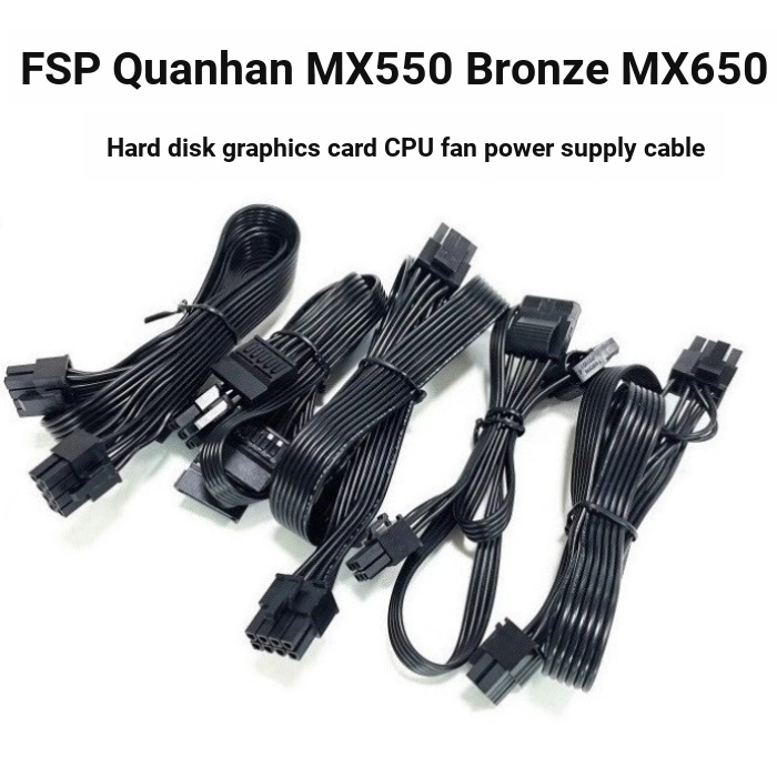 Mới FSP Quanhan MX550 Huy Chương Đồng MX650 Mô Đun Dây Nguồn CPU8P Card Đồ Họa Cáp SATA Quạt Nguồn D