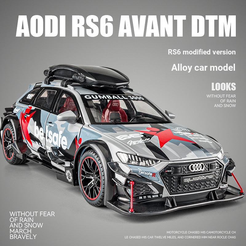 Mô Phỏng Xe Ô Tô Mô Hình 1: 24 Audi Audi RS6 AVANT SUV DTM Phiên Bản Sửa Đổi Hợp Kim Đồ Chơi Mô Hình