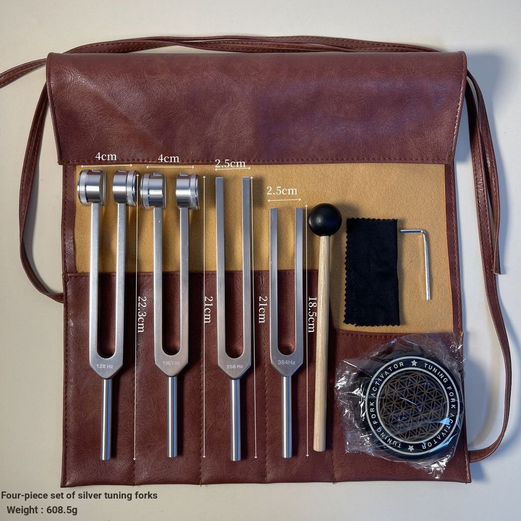 Cung cấp trực tiếp 128HZ 256HZ 528HZ 384 Bộ nĩa điều chỉnh hợp kim nhôm với công cụ lấy tai đế