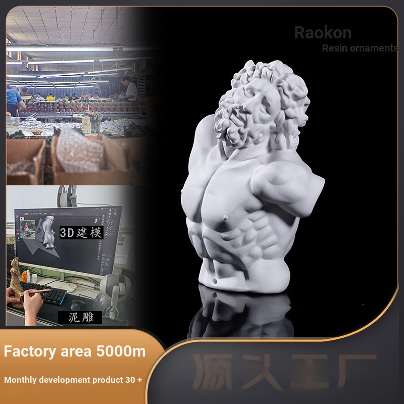 Phong Cách Châu Âu Nhựa Laokong Tượng Đồ Trang Trí Mozart Beethoven Apollo Người Phụ Nữ Tượng Đồ Tra