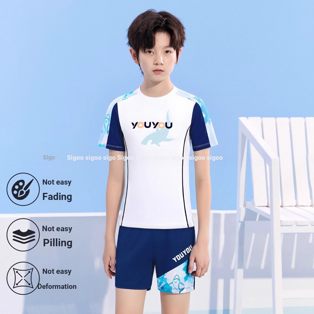 YOUYOU Đồ Bơi Trẻ Em Nam Vừa Lớn Trẻ Em Chia Đồ Tập Bơi Chuyên Nghiệp Thanh Niên Nhanh Khô Đồ Bơi Ph