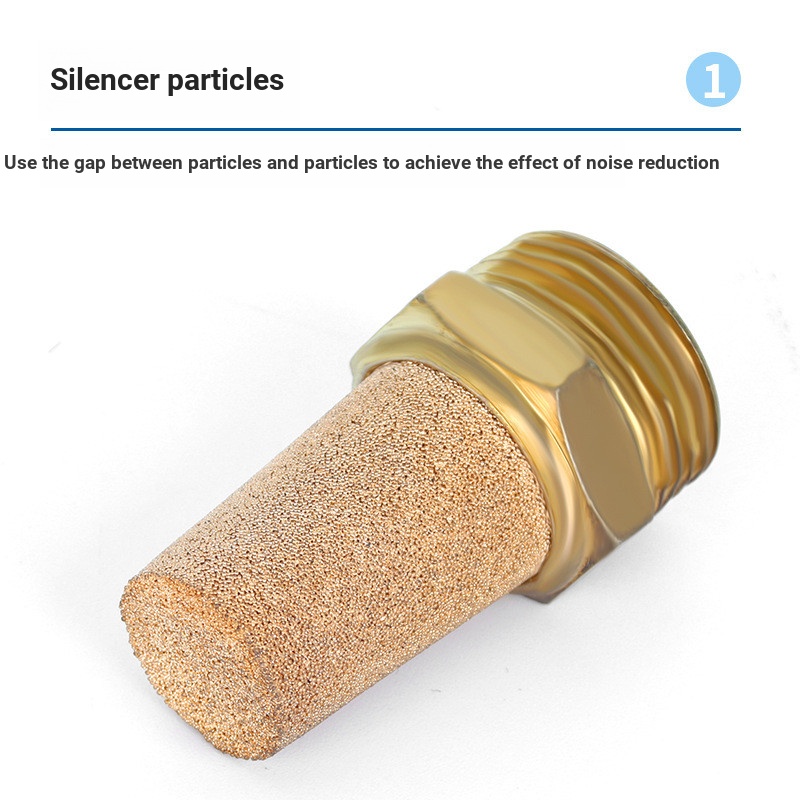 A. Bộ giảm thanh bằng khí nén bằng đồng Đầu phẳng / bướm ga / Bộ giảm thanh đầu dài Giảm tiếng ồn Tắ