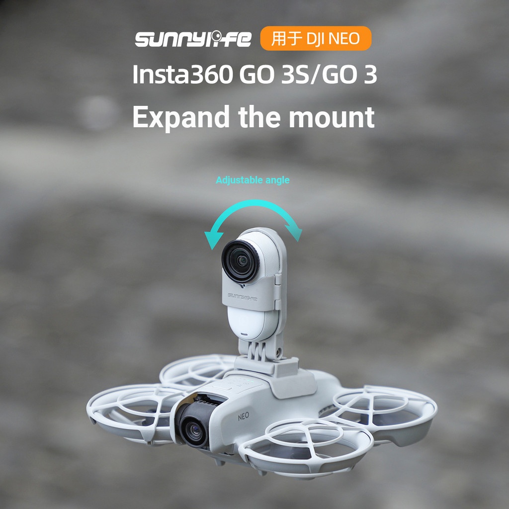 Sunnylife Thích hợp cho mặt dây chuyền DJI NEO Insta360 GO 3S / GO3 Camera hành động Giá đỡ có thể đ