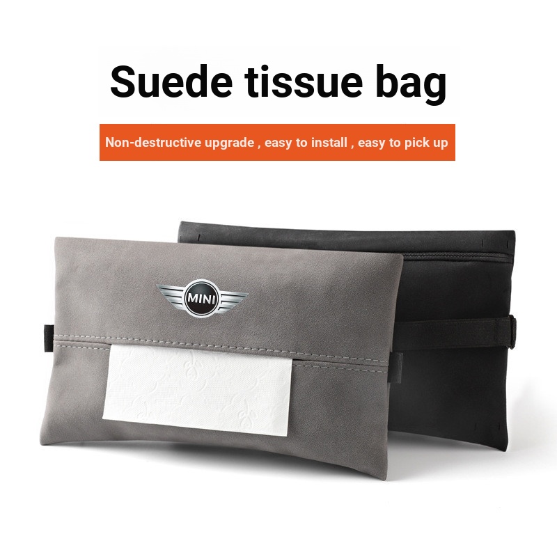 Thích hợp cho MINI CLUBMAN COUNTRYMAN JCW Ghế Sau Ô Tô Hộp Đựng Khăn Giấy Túi Giấy