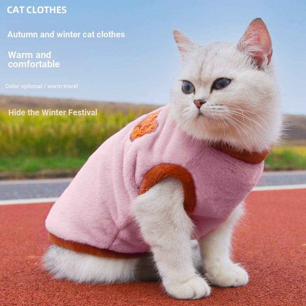Quần Áo Mèo Dày Mùa Đông Ấm Áp Thoải Mái Áo Mèo Thêu Quần Áo Mèo Đức Thú Cưng Quần Áo Mèo Dễ Thương