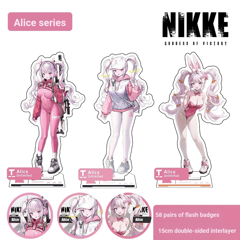 [Alice / Alice] NIKKE Hàng hóa Nikki Alice Stand Bunny Girl Turntable Skin Double Flashing Victory B