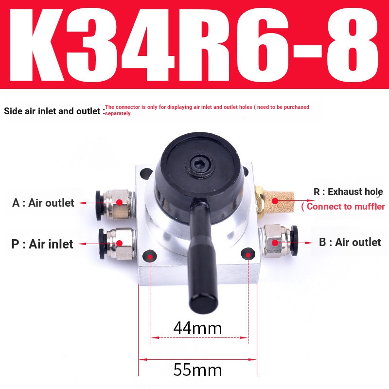 Giá thấp Spike Chống mài mòn K34R6-8S Van xoay tay K34R6-8D Van thủ công K34R6-8L Ba-Bit Bốn chiều 0